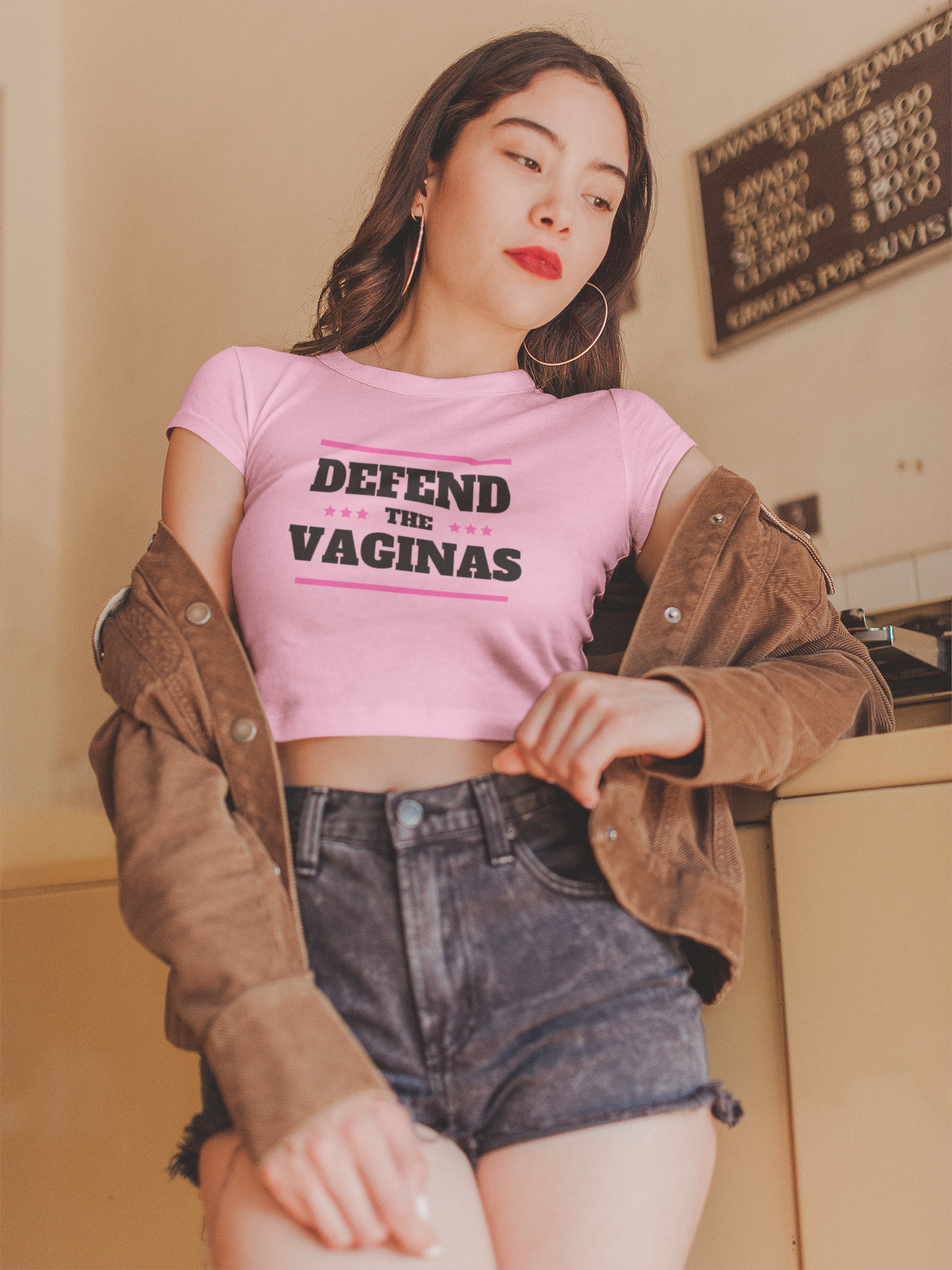 "Defend the Vaginas" Baby Crop Top